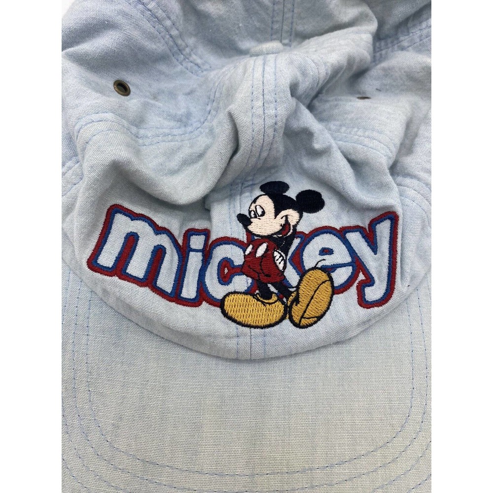 Vintage Disney Mickey Mouse Mickey Unlimited Embroidered Hat Blue Colorful - Picture 2 of 4